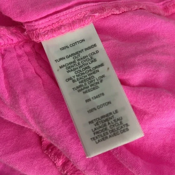 VINEYARD VINES Pink Neon Confetti Strappy Cross Back Coverup Dress XXS - Picture 7 of 7